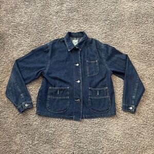 Vintage Riveted By Lee Denim Jean Jacket Size M Medium Pockets